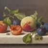  LaquePrint op hout – Stilleven met fruit en een wesp – Emilie Preyer – 26 x 19,5 cm – bestelnummer: LP099